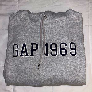 Gap 1969 Grey Varsity Inspired Logo Hoodie